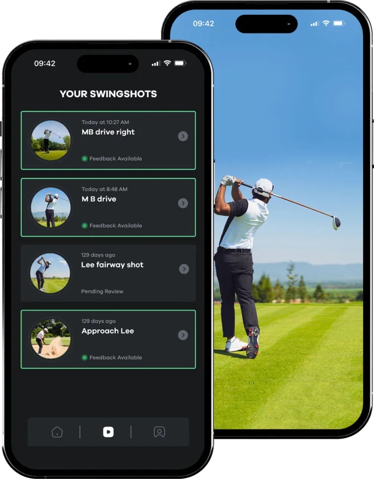 The SwingShot app library of analyzed swings.